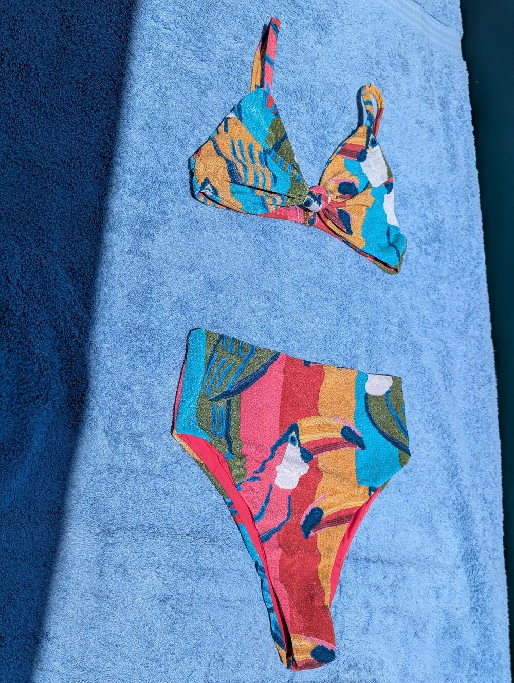 FARM Rio Toucan Bikini Top & High-Waisted Bottoms - Size  S